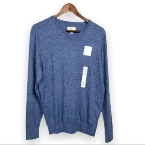 Croft & Barrow Easy Care Blue DK BL MARL V-Neck Mens Size Small